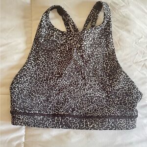 Lululemon Athletica Black and White Patterned Sports Bra